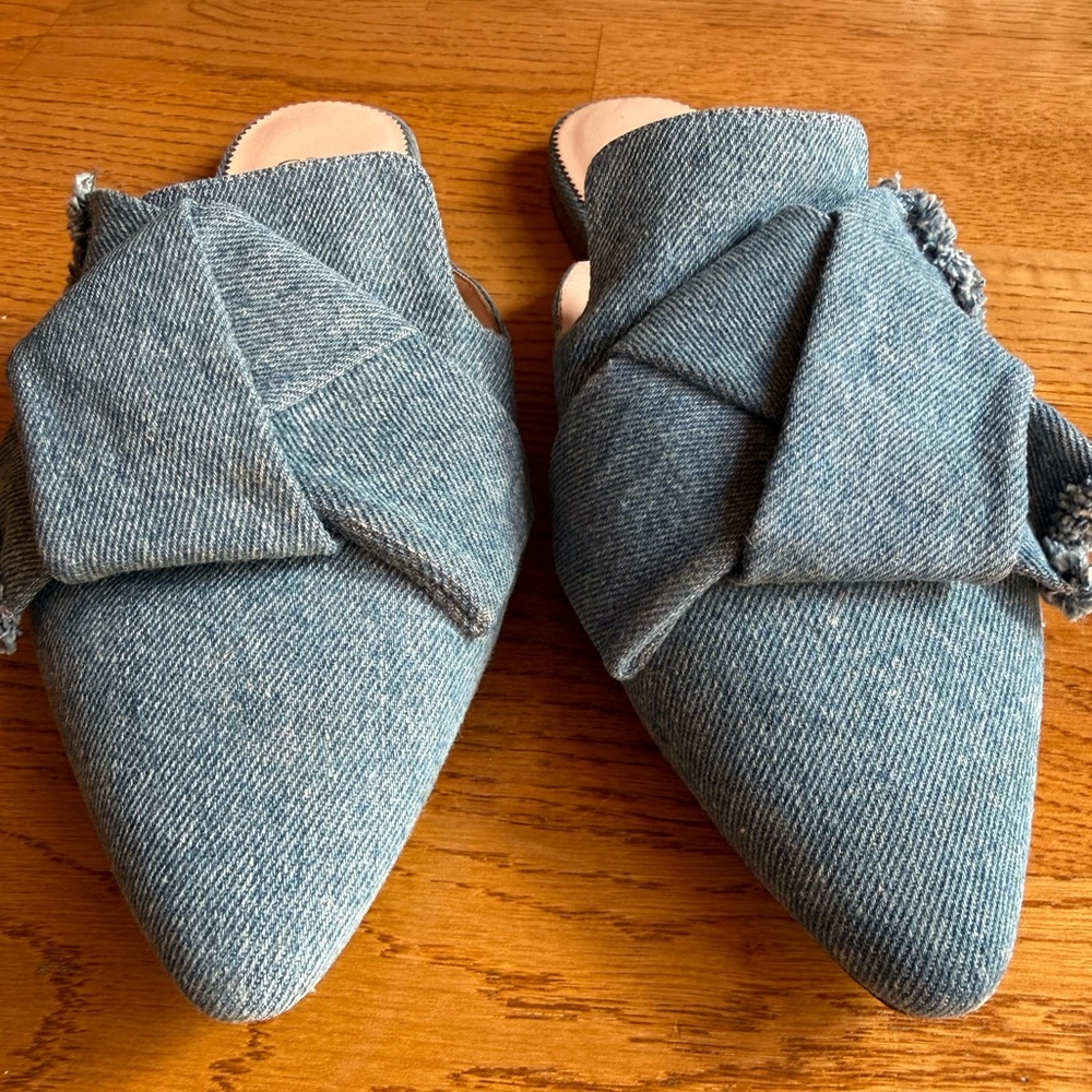 J. Crew Denim Knot Mule - Light Blue Slip-On - Picture 4 of 6